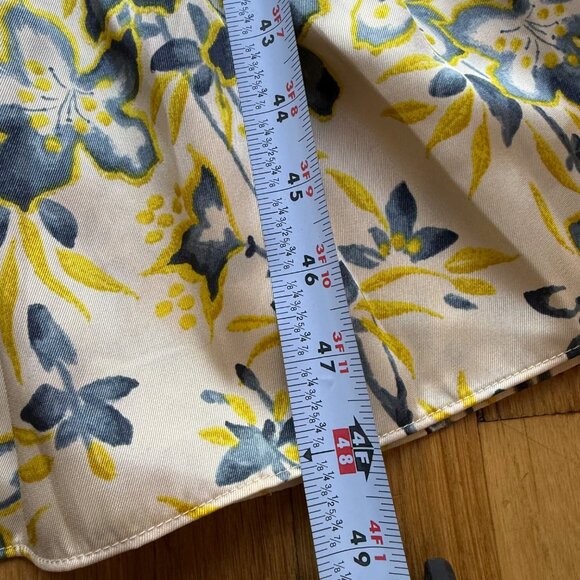 Cinq À Sept Size 4 Multicolor Kerstin Floral Puff Sleeve Ruffle Midi Wrap Dress - Picture 5 of 16